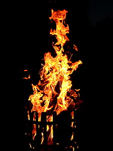 foc, flacără, arde, lemn foc, fierbinte, brand, frumos