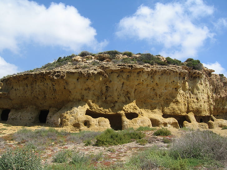 de la cueva, piedra caliza, construcción, paisaje, España, naturaleza, montaña