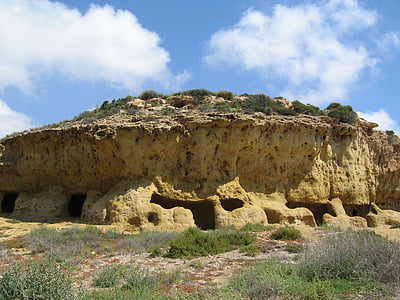 Пещера, известняк, строительство, пейзаж, Испания, Природа, Гора