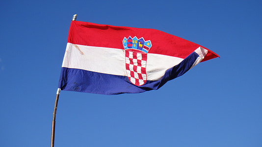Croacia, Croata, Bandera croata, viento