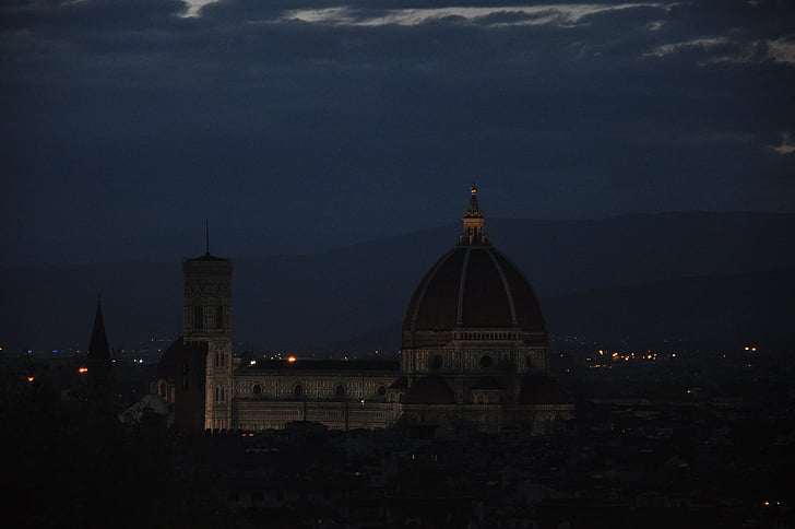 Florence, Nocturne, landschap, Toerisme, Toscane, Palazzo, kunst