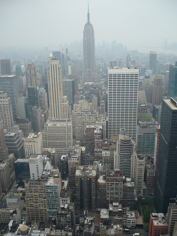 Нью-Йорк, Будинки, хмарочос, міський пейзаж, Міські сцени, міського горизонту, місто