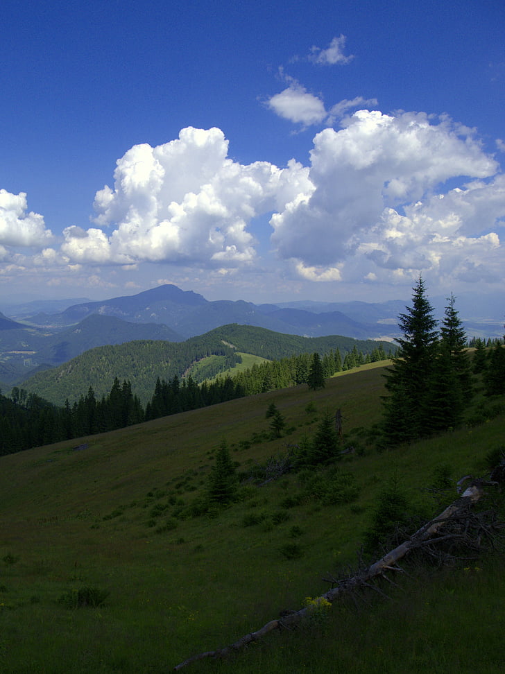 Slowakei, Land, Berge, Velka fatra, die Wolken, Sommer