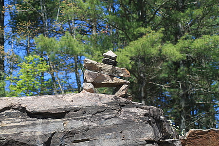 Inukshuk, indio, Canadá, símbolo, roca, marcador, nativo