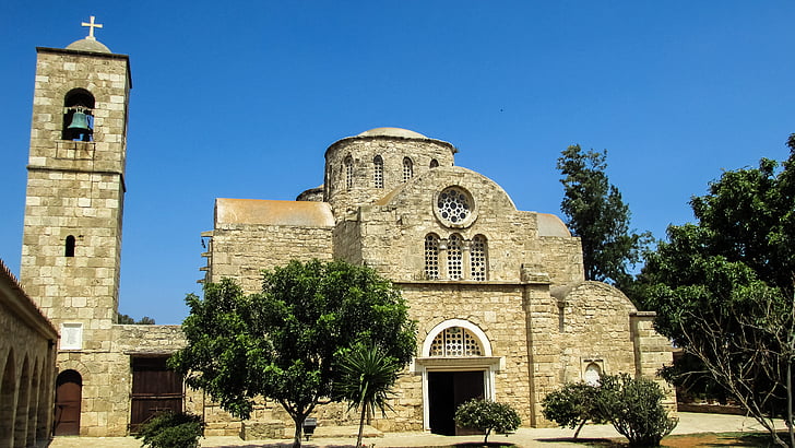Cyprus, Famagusta, Ayios varnavas, kláštor, kostol, staré, náboženstvo
