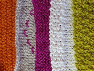 니트, 뜨개질 패턴, 손 노동, 모직, 다채로운, 취미, 오렌지