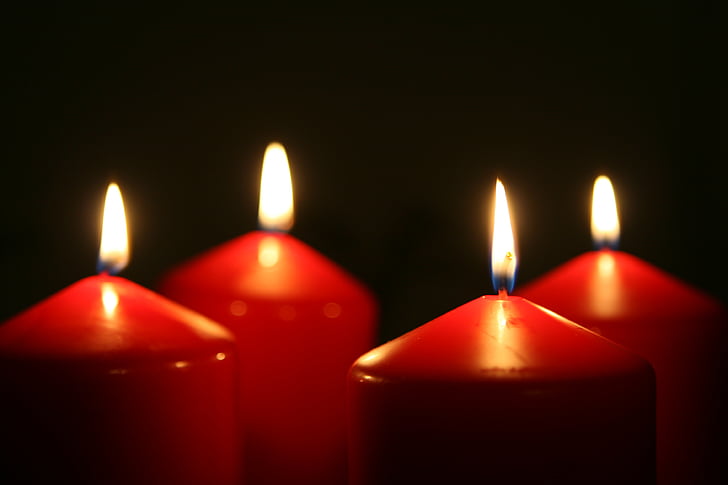 Advent, Candlelight, jul, juletid, stearinlys flamme