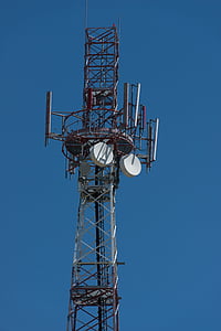 antenne, vykrývač, himmelen, telekommunikasjon
