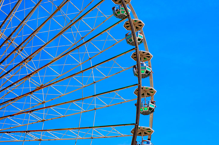 Ferris wheel, godīgu, Folk festivāls, braucieni, carnies, gada tirgus, karuselis
