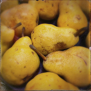 pears, fruit, yellow