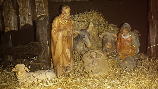 诞生场面, 圣诞节, 来临, 婴孩耶稣, 救赎者, 救主, 圣诞平安夜
