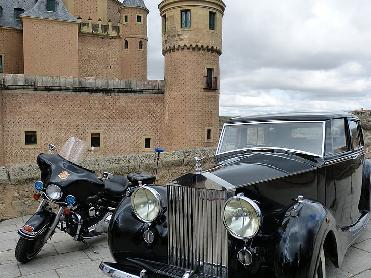 Rolls-Royce, Alcazar, Segovia, Castilia, oraşul vechi, clădire, Spania