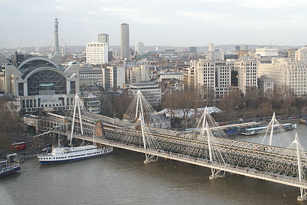 ลอนดอน, แม่น้ำเทมส์, เมือง, อังกฤษ, แม่น้ำ, โรงแรมแลนด์มาร์ค, สะพาน