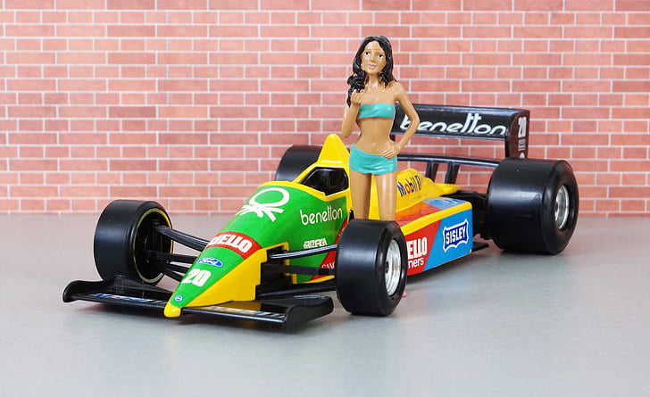 Benetton, Formula 1, Michael schumacher, auto, hračky, model automobilu, model