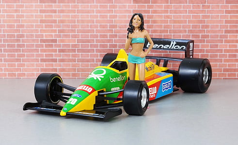 Benetton, Fórmula 1, Michael schumacher, auto, joguines, model de cotxe, model de