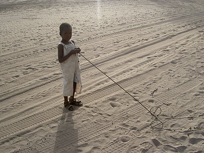bambino, giocattolo, deserto, Africa, i bambini, Giocattoli per bambini