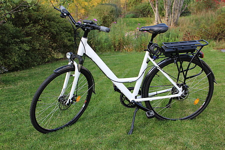 elektrisk, cykel, Lady, cykel, hjulet, udendørs, Sport