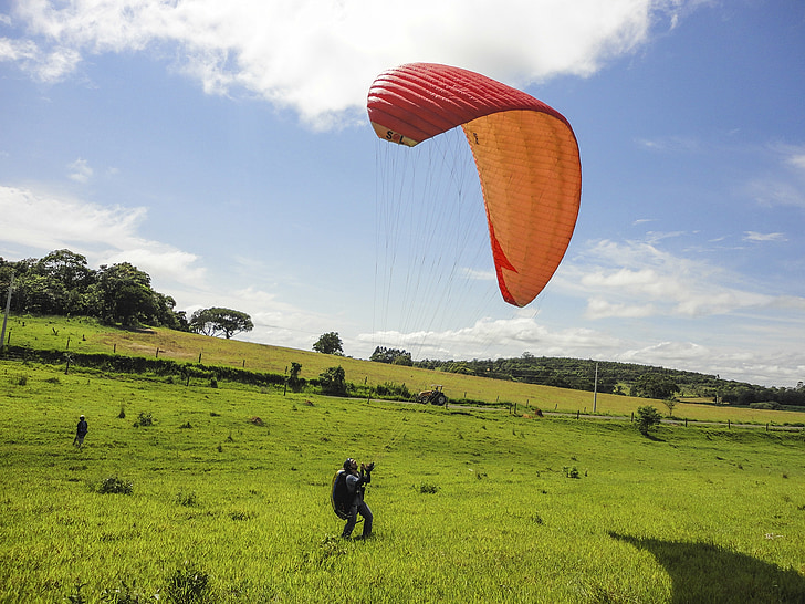 paragliding, flight