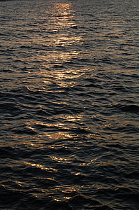 zonsondergang, zee, Baltische Zee, romantische, ondergaande zon, zomer, zonsondergang op de zee