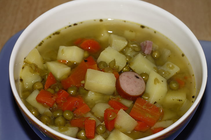 грахова супа, супа, яхния, значителни, храна, емисия, хранене