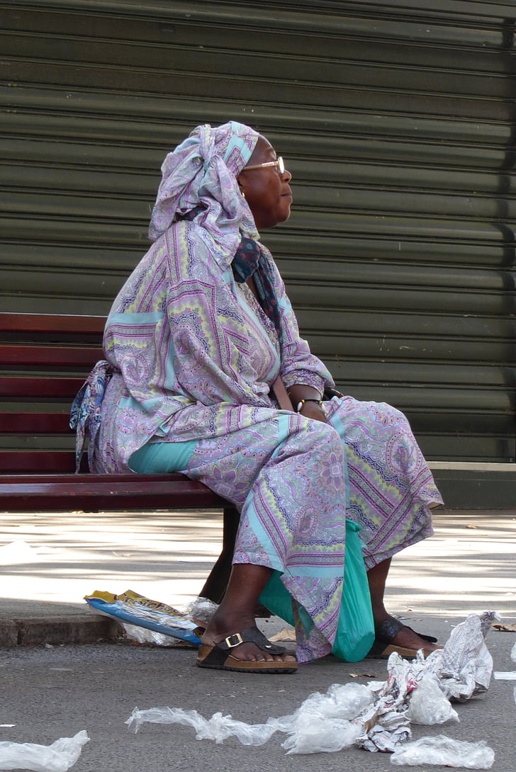 femme, Afrikaans, coloré, Portrait, gens, pauvreté