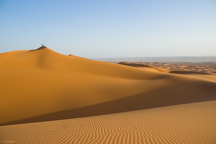 paysage désertique, sable, dune, en plein air, désert, vallée de, colline