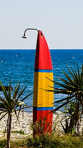 ducha de, club de surf, Playa, mar, tablero, KITI, Chipre