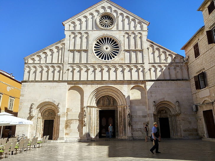 Zadar, Horvátország, székesegyház, mediterrán, turizmus, utazás, Európa