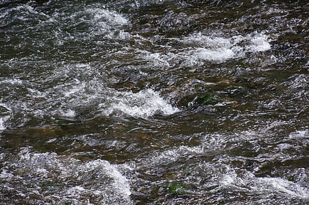 river, current, water
