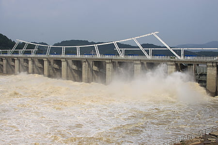 οκτώ ανά φράγμα εφοδιασμένο, Ποταμός Han, νερό, φράγμα, καυσίμων και ηλεκτρικής ενέργειας, Υδροηλεκτρικός σταθμός, δύναμη