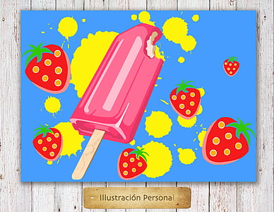 lollipop, popsicle, iskrem, søt, isen, sommeren, frosset