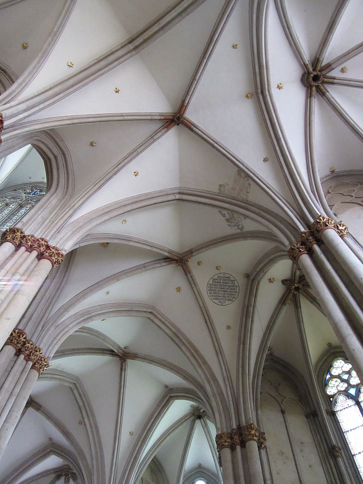 church, vault, cologne, roof, germany, architecture, cathedral