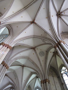 kirkko, Vault, Köln, katto, Saksa, arkkitehtuuri, katedraali