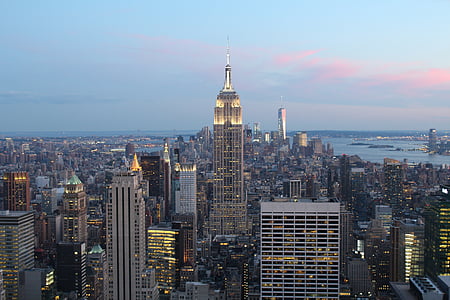 empire state building, end of afternoon, buildings, afternoon, cityscape, urban, vision