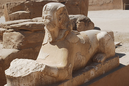 Sphinx, Égypte, Temple, statue de, sculpture, architecture, histoire