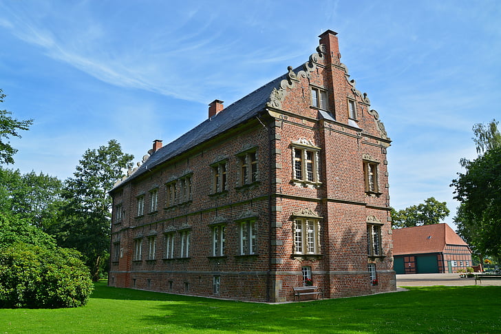 Château, Manor house, ferme familiale, Historiquement, ancien bâtiment, façade, bâtiment