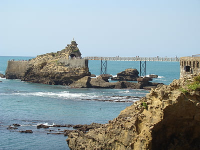 landscape, together, to the, biarritz, bridge, water, sea