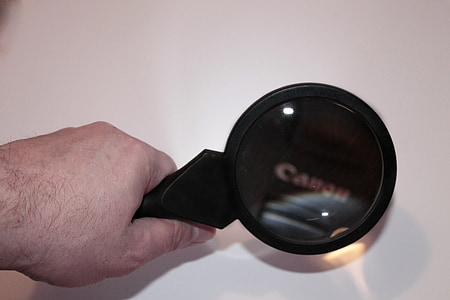 hand, magnifying glass, increase, magnifier glass, search, examine