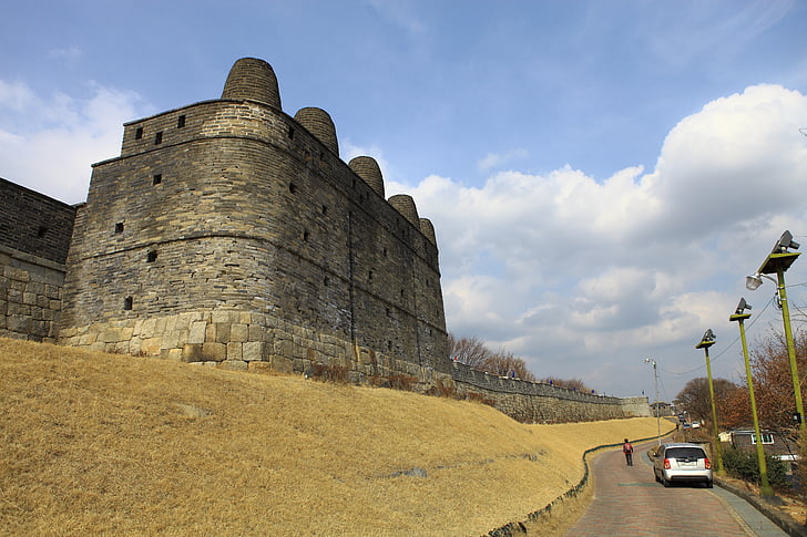 Hwaseong fortress, světového kulturního dědictví, Mars, Joseon dynastie hrad, poru