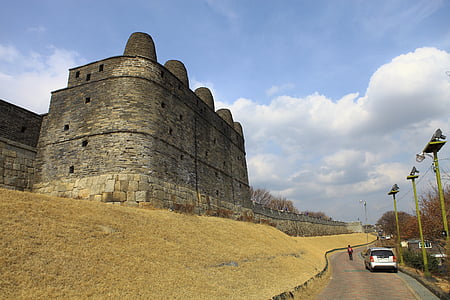 Hwaseong Fæstning, verdenskulturarv, Mars, Joseon dynastiet slottet, poru