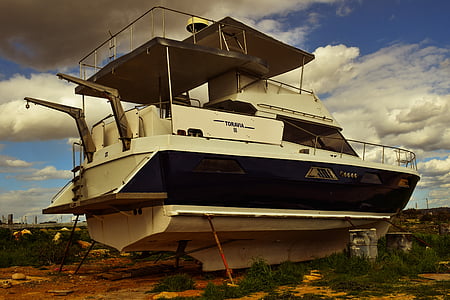 boat, vessel, grounded, yacht, marine, repairs, winter
