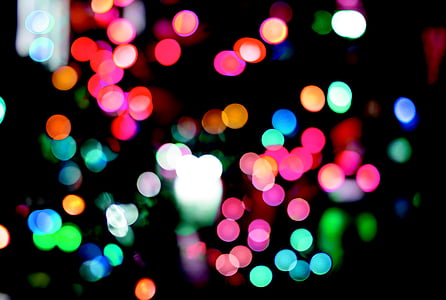Vánoční, osvětlení, lampy, barvy, noční, svítidlo, světlo