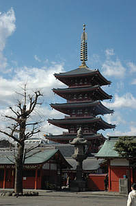 Santuario de, Japón, Templo de, Asia, Pagoda de