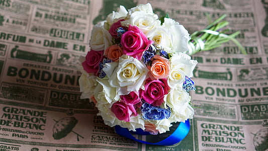 Blumenstrauß, Blumen, Hochzeit, Brautstrauß, schöne Blumen, Zusammensetzung, Blumenstrauß
