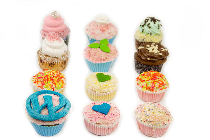 cupcakes, WordPress, saldumi, jauks, maiznīca, garšīgi, krēms