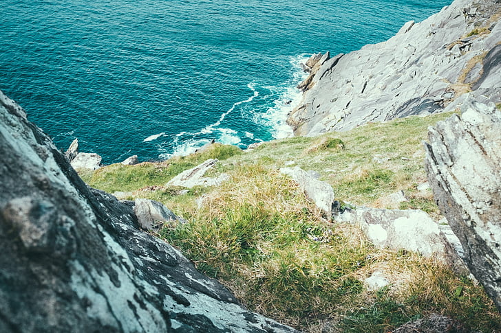 Ierland, kliffen, kust, natuur, Rock, rotsachtige kust, weergave