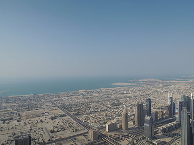 Dubaj, Spojené arabské emiráty, emiráty, Emirát, poušť, pohled, Burdž Chalífa