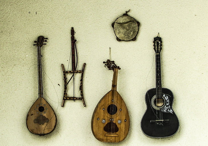 Ciprus, hangszerek, hagyományos, Lant, Lant, Outi, gitár