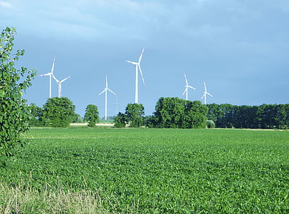 Rüzgar enerjisi, windräder, enerji, çevre, enerji üretimi, gökyüzü, mavi