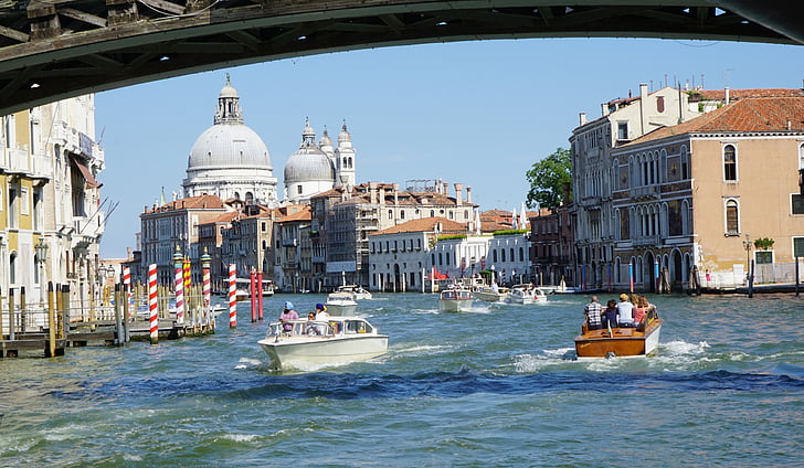 Benátky, cestování, Turisté, dovolená, cesta, svátek, lodě